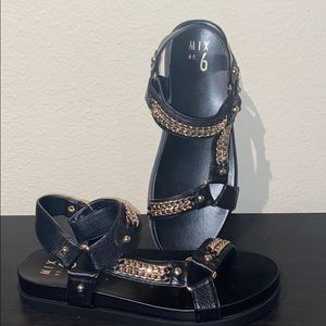 Gold chain sandals